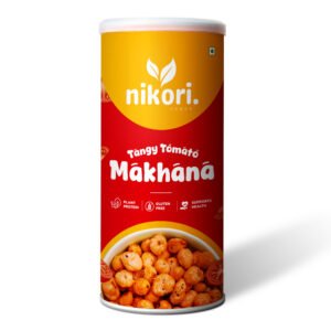 Tangy Tomato Makhana | Healthy Roasted F | Plant Protein | 77g Fox Nut (1 x 77 g)